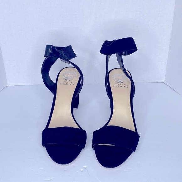 Vince Camuto Shoes - Vince Camuto Winderly Women's Suede Block Heel Sandals Black Size 10
